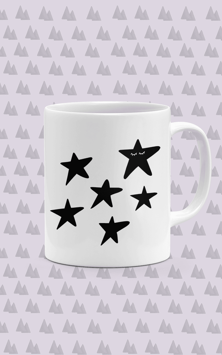 Mugg - Blinkande Stjärnor - Dropmerch