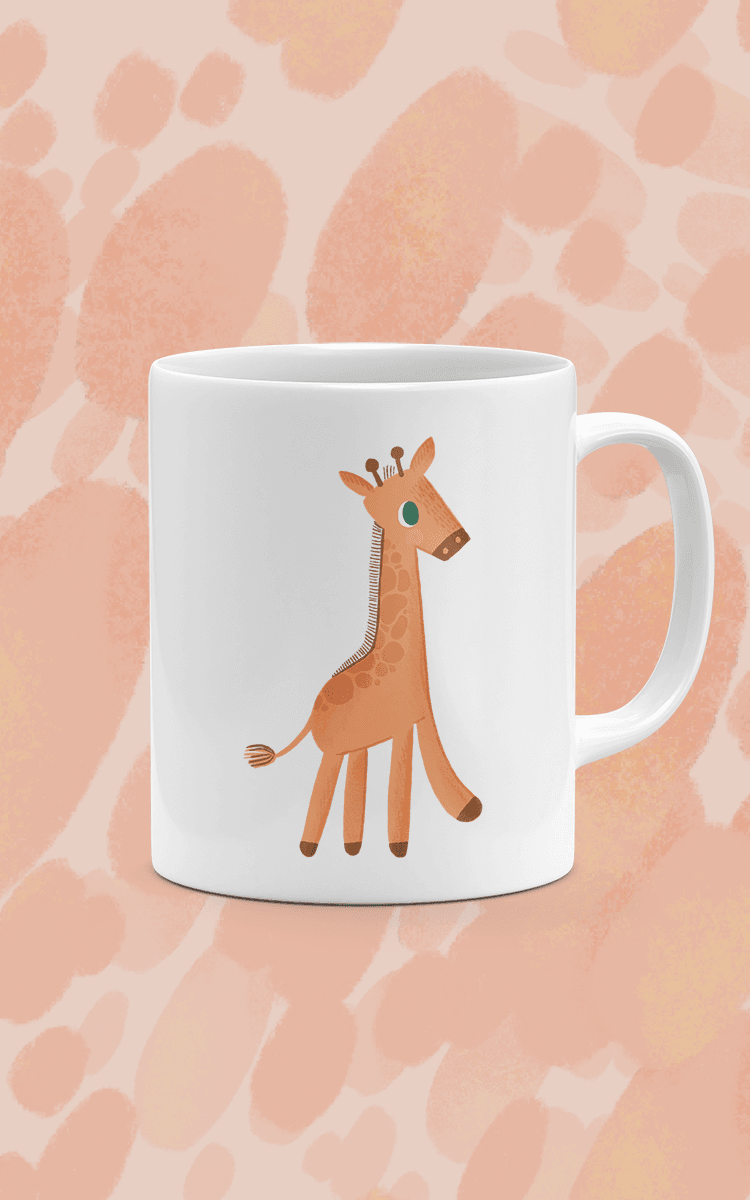 Mugg - Giraffen från Djungeln - Dropmerch