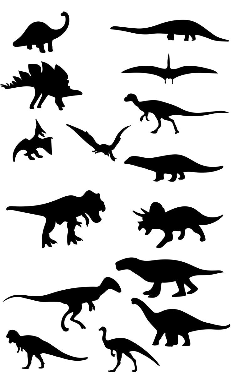 Väggklistermärken - Dinosaurier i siluett - Dropmerch