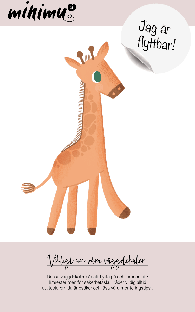 Väggklistermärken - Djungeln: Giraffen - Dropmerch