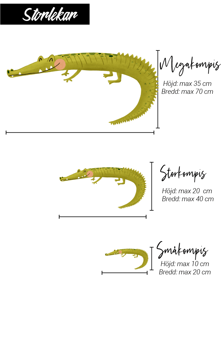 Väggklistermärken - Djungeln: Krokodil - Dropmerch