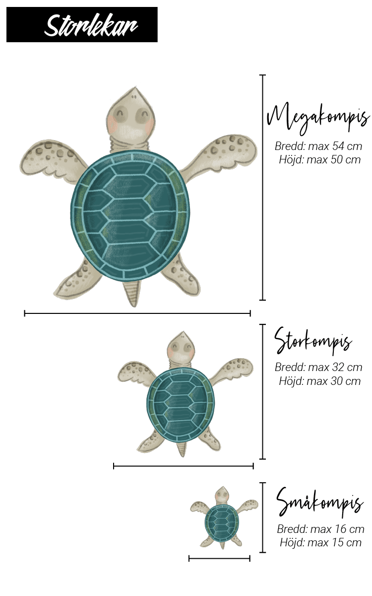 Väggklistermärken - Havet: Sköldpadda - Dropmerch